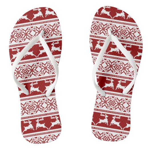 Scandinavisch noordse kerstrendierrenier teenslippers (Voetbed)