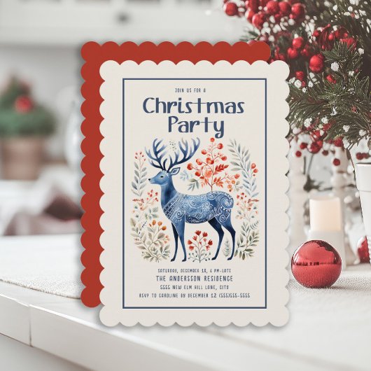 Scandinavisch Noors Kerstfeest Kaart