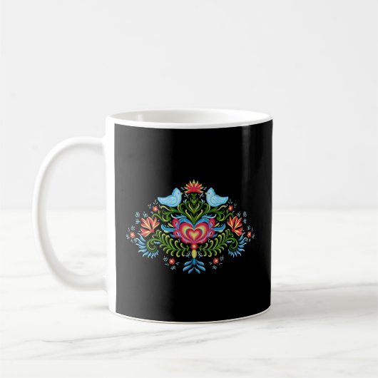 Scandinavisch Noors Rosemaling Noorwegen Koffiemok (Links)