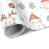 Scandinavisch Nordic Christmas Wrapping Papier (Rol Hoek)
