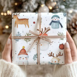 Scandinavisch Nordic Christmas Wrapping Papier<br><div class="desc">Voeg een speelse en schattige touch toe aan uw kerstcadeaus met dit Kawaii Nordic Christmas-inpakpapier! Met charmante Scandinavische geïnspireerde patronen met schattige personages, sneeuwvlokken en gezellige Scandinavische design, brengt dit inpakpapier de zoete stijl van Kawaii en de tijdloze elegantie van het Scandinavische vakantiedecor samen. Ideaal voor het inpakken van cadeaus...</div>