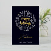 Scandinavisch Nordic Prettig feestdagen Persoonlij (Staand Voorkant)