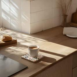 Scandinavisch Onderzetter van vogel- en bloemsteen