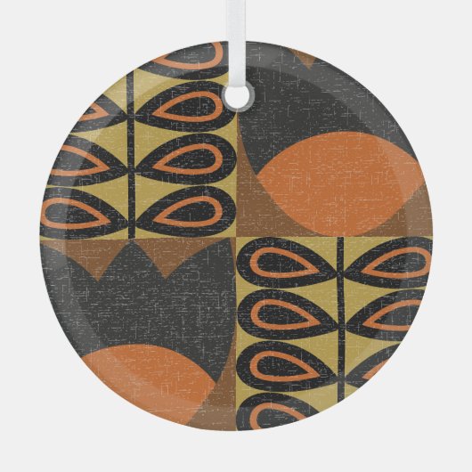 Scandinavisch ontwerp: naadloos patroon glas ornament (Voorkant)