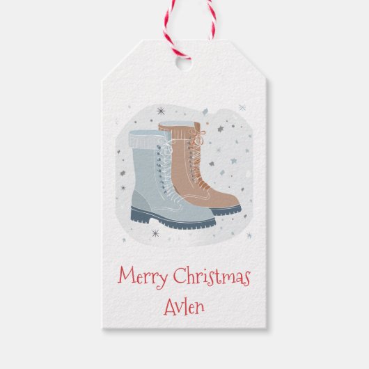 Scandinavisch ontworpen gepersonaliseerd cadeaulabel (Voorkant)
