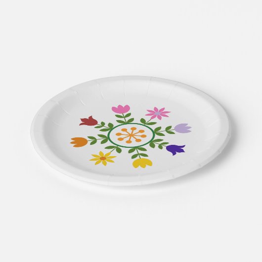 Scandinavisch opwindingswiel papieren bordje (Gekanteld)