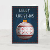 Scandinavisch Ornament Kerstmis Feestdagen Kaart (Voorkant)