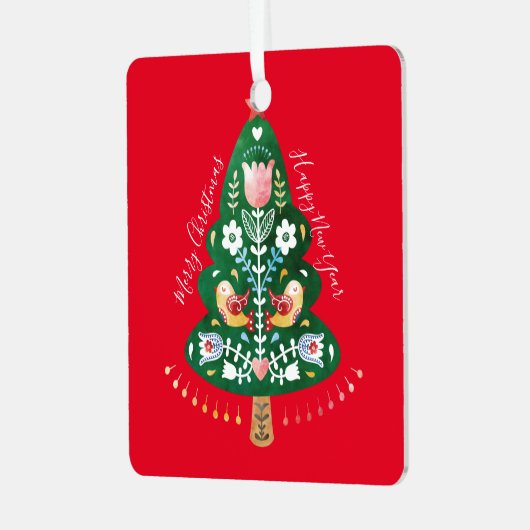 Scandinavisch Ornament voor kerstmis (Voorkant links)