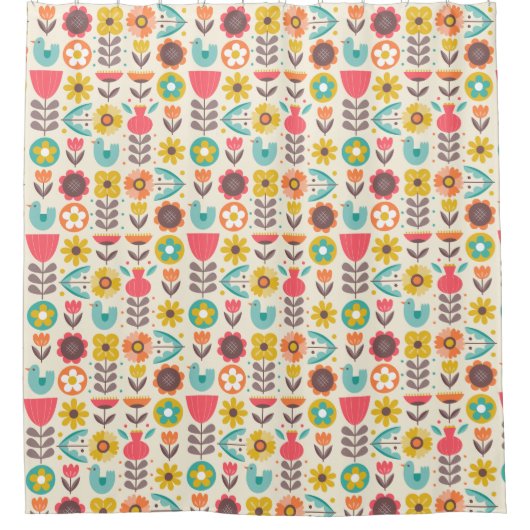 Scandinavisch patroon douchegordijn (Voorkant)