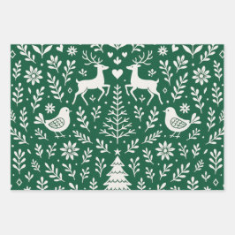SCANDINAVISCH PATROON KADOOMPAPIEREN INPAKPAPIER VEL