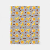 Scandinavisch peperkoek en citrus kerstfeest fleece deken (Voorkant)