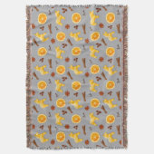 Scandinavisch peperkoek en citrus Kerstmis Deken (Voorkant Verticaal)