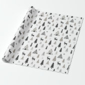 Scandinavisch rendier Kerst Inpakpapier (Uitgerold)