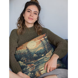 Scandinavisch Retro Art Mountain Home Kussen