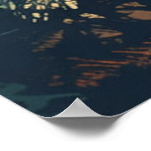 Scandinavisch Retro Art Mountain Home Poster (Hoek)