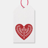 Scandinavisch Rode Hart Gift Label Cadeaulabel (Voorkant)