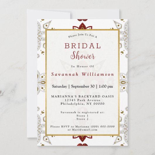 Scandinavisch rood blauw noords Vrijgezellenfeest Kaart (Voorkant)