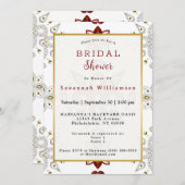 Scandinavisch rood blauw noords Vrijgezellenfeest Kaart (Voorkant / Achterkant)