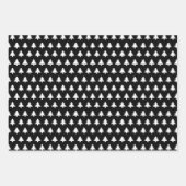 Scandinavisch rood donkergroen zwart kerstbomen inpakpapier vel (Voorkant 3)