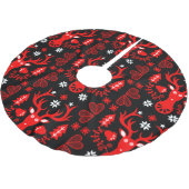 Scandinavisch rood kersthert kerstboom rok (Gekanteld)