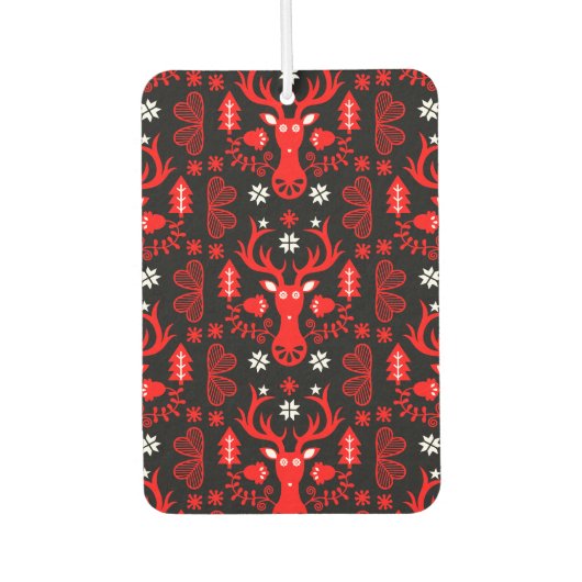 Scandinavisch rood kersthert luchtverfrisser (Voorkant)