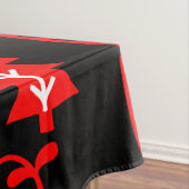 Scandinavisch rood kersthert tafelkleed (Voorbeeld)