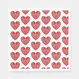 Scandinavisch rood kunstpapier servet