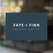 Scandinavisch | Rookblauwe minimalistische feestda Raamsticker