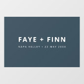 Scandinavisch | Rookblauwe minimalistische feestda Raamsticker (Vel)