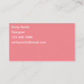 Scandinavisch Roos roze minimalistisch eenvoudig k Visitekaartje (Achterkant)