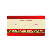 Scandinavisch Rosemaling Folk Art Gift Label (Voorkant)