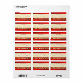 Scandinavisch Rosemaling Folk Art Gift Label (Full Sheet)