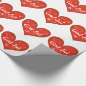 Scandinavisch Rosemaling God jul Kerstmis Cadeaupapier (Hoek)