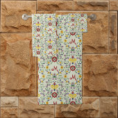 Scandinavisch Rosemaling Monogram Patroon Nordic Bad Handdoek