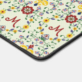 Scandinavisch Rosemaling Monogram Patroon Nordic Bureaumat (Hoek)