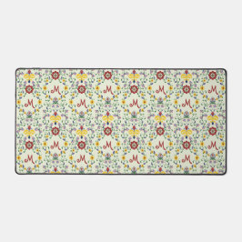 Scandinavisch Rosemaling Monogram Patroon Nordic Bureaumat