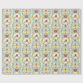 Scandinavisch Rosemaling Monogram Patroon Nordic Cadeaupapier (Vlak)