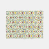 Scandinavisch Rosemaling Monogram Patroon Nordic Fleece Deken (Voorkant (Horizontaal))