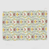 Scandinavisch Rosemaling Monogram Patroon Nordic Golfhanddoek (Horizontaal)