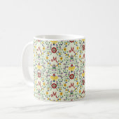 Scandinavisch Rosemaling Monogram Patroon Nordic Koffiemok (Voorkant links)