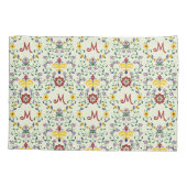 Scandinavisch Rosemaling Monogram Patroon Nordic Kussensloop (Achterkant)