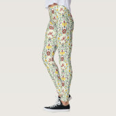 Scandinavisch Rosemaling Monogram Patroon Nordic Leggings (Links)