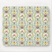 Scandinavisch Rosemaling Monogram Patroon Nordic Muismat (Voorkant)