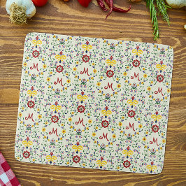 Scandinavisch Rosemaling Monogram Patroon Nordic Snijplank