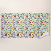 Scandinavisch Rosemaling Monogram Patroon Nordic Strandlaken (Voorkant)