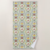 Scandinavisch Rosemaling Monogram Patroon Nordic Strandlaken (Voorkant)