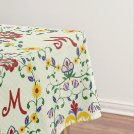 Scandinavisch Rosemaling Monogram Patroon Nordic Tafelkleed