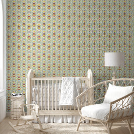 Scandinavisch Rozemarijnpatroon Nordic Floral Art Behang