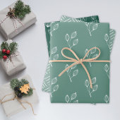 Scandinavisch rustiek minimaal folk patroon inpakpapier vel