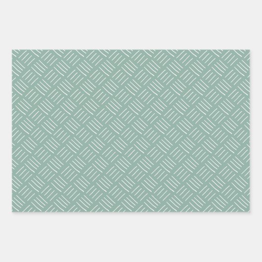 Scandinavisch rustiek minimaal folk patroon inpakpapier vel (Voorkant 2)